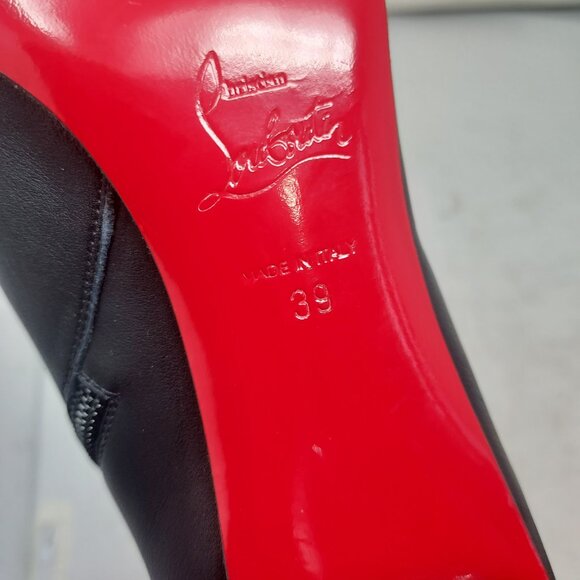 Christian Louboutin Black Turela Leather Ankle Boot - Picture 4 of 13